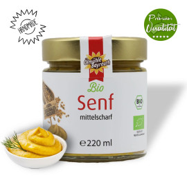 Mittelscharfer Bio-Senf von der Ölmühle Bayreuth